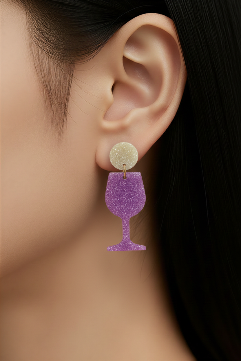 Unique. Handmade earring. one of a kind. Cheers!!    F05