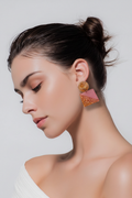 Party earring. Glow in the dark. Unique. Handmade earring. One of a kind. never to be repeated again.   F06