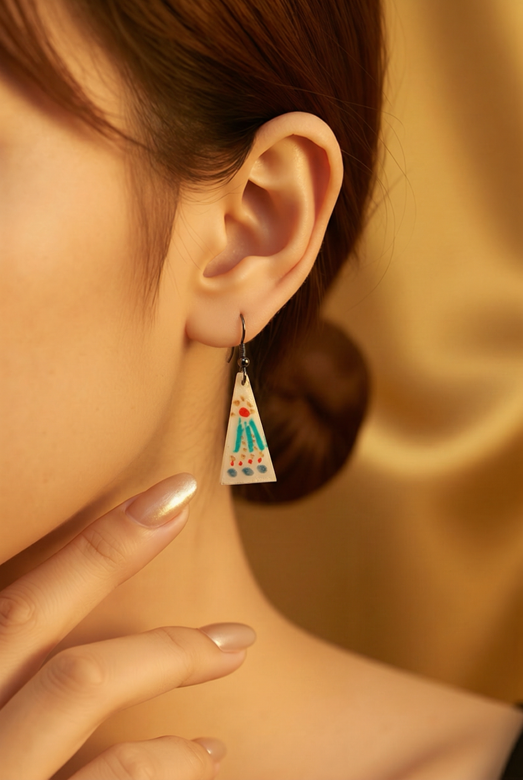 Unique. Handmade earring. One of a kind. Made especially for you !        G09