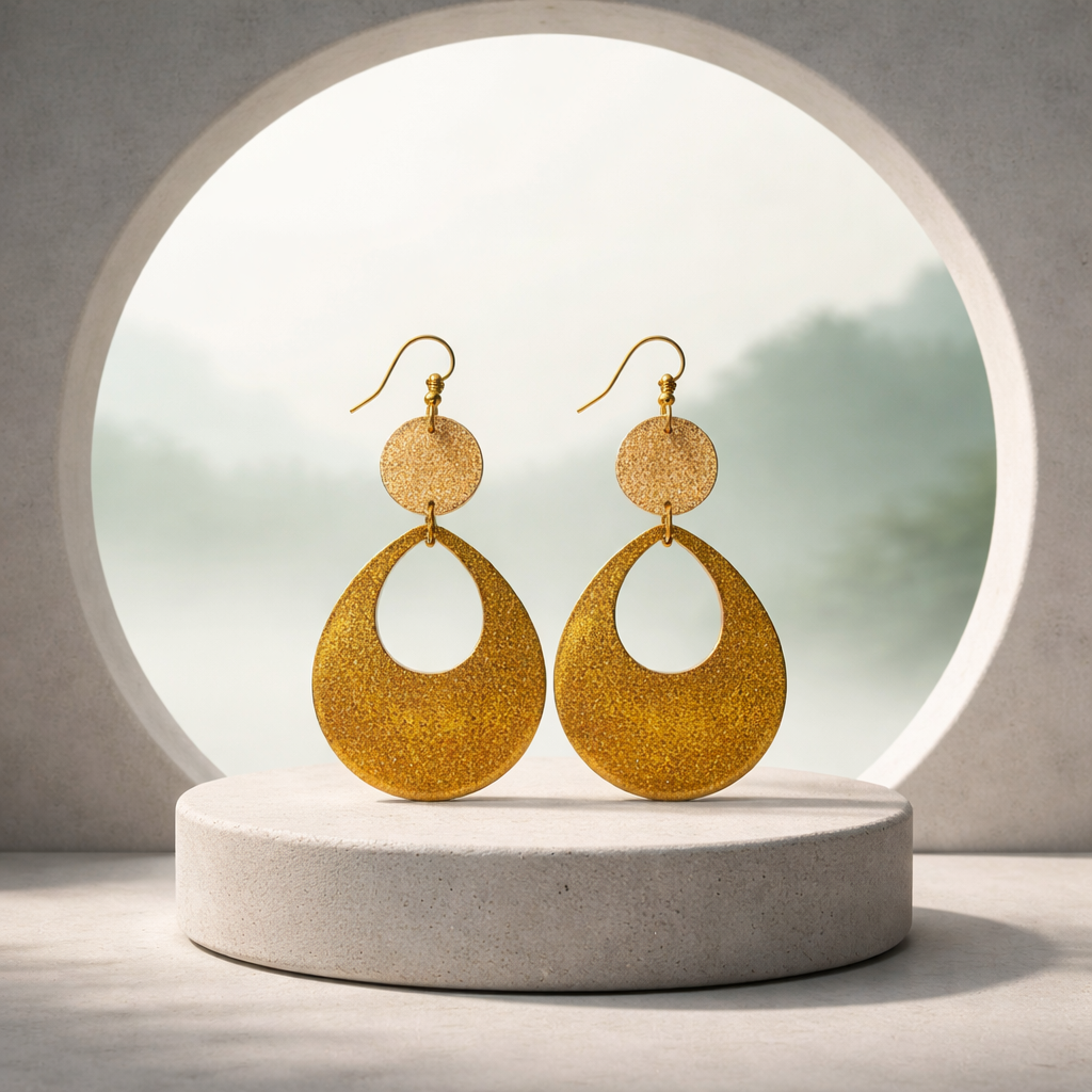 Unique. Handmade earring. One of a kind. To compliment your beauty.    H06