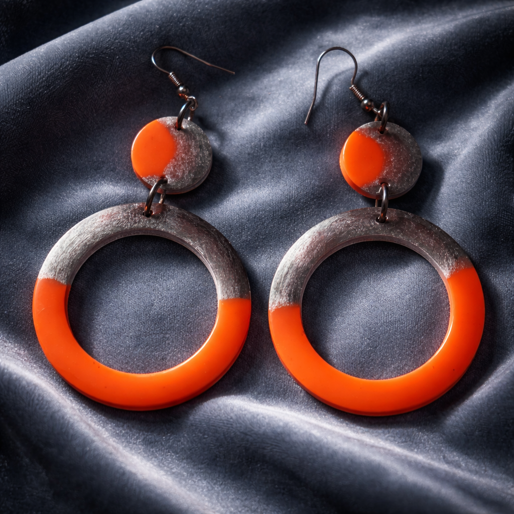 Unique.Handmade earring. One of a kind. A WOW for your collection.    H10