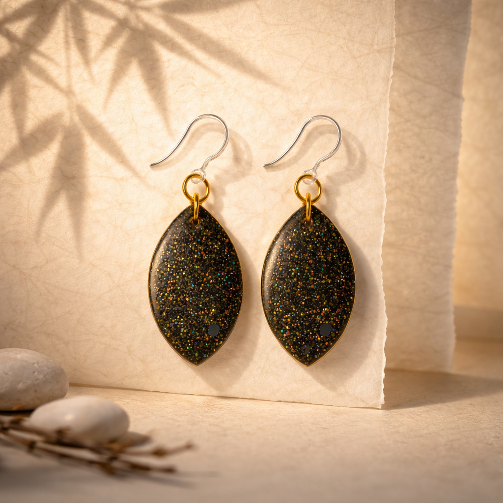 A WOW hypo-allergenic earring. Unique . Handmade. One of a kind. made for you.     J03