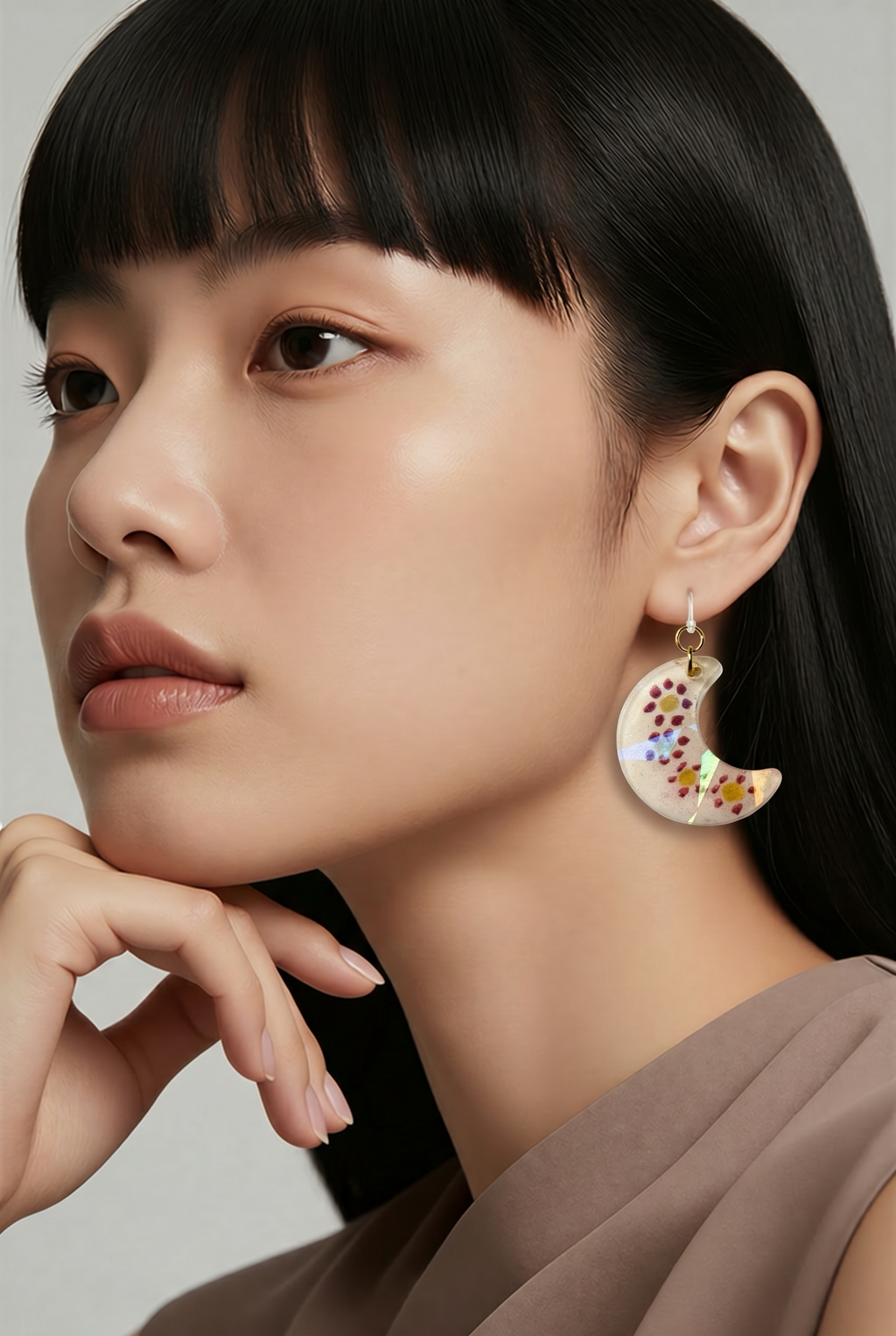 A Hypo-allergenic earring. Handmade. Unique. One of a kind. Take me home!      J08