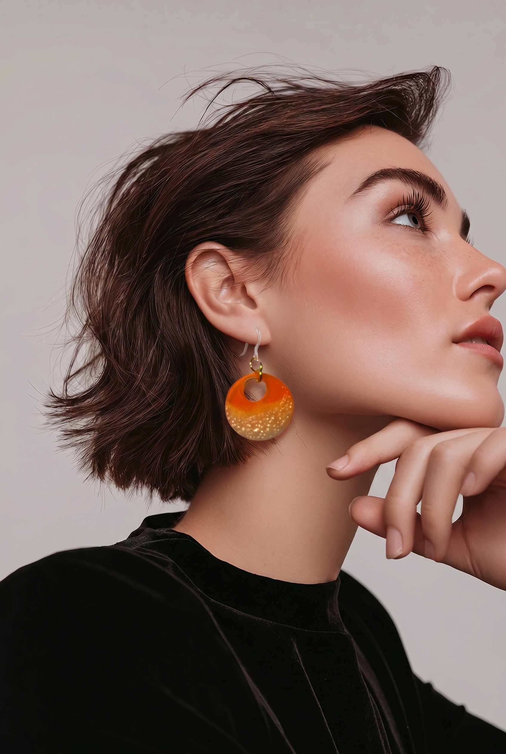A Hypo-allergenic earring.Unique, one of a kind. Made especially for you.    J07