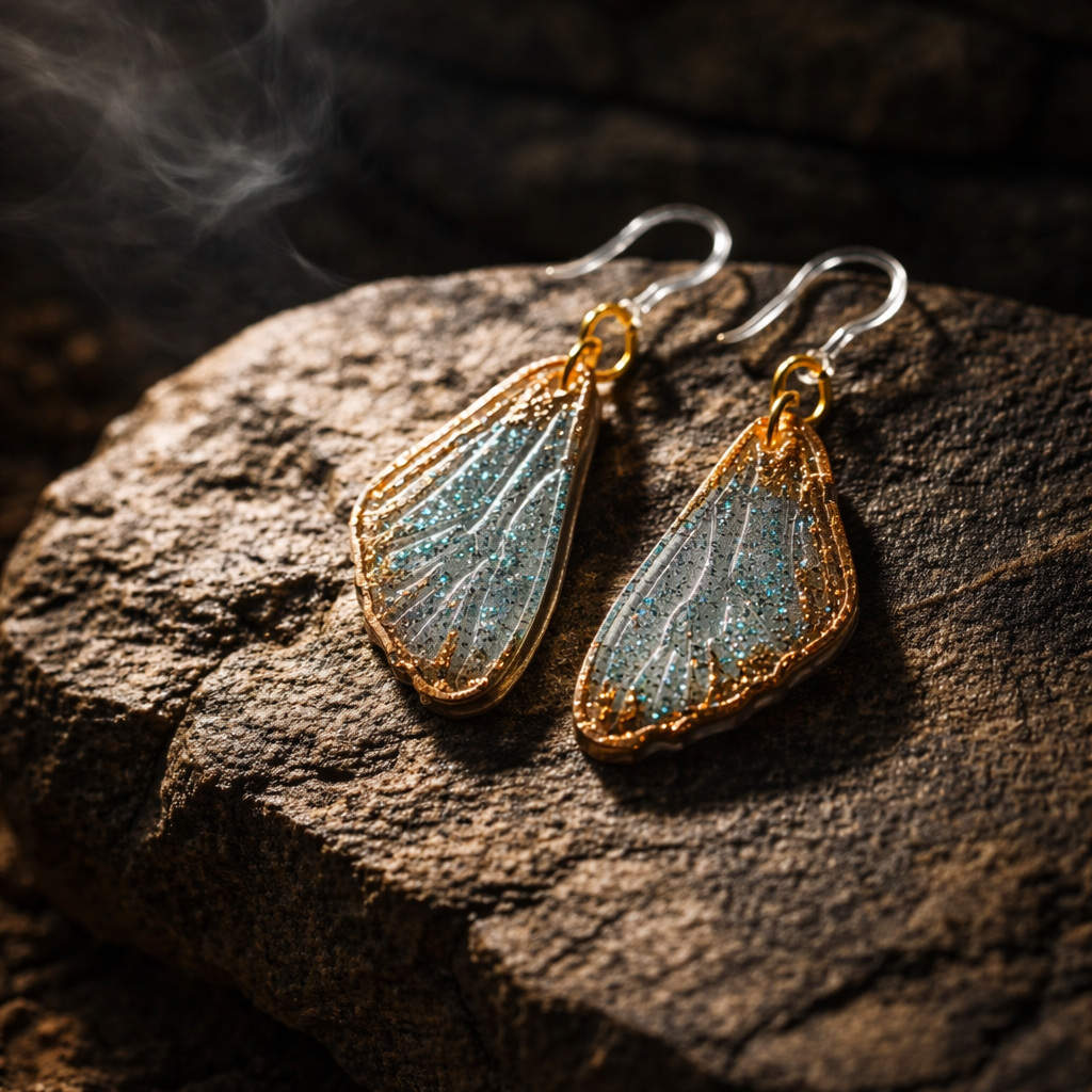 A Hypo-allergenic earring. Handmade. One of a kind.Exquisite. Made just for you !    J09