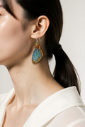 A Hypo-allergenic earring. Handmade. One of a kind.Exquisite. Made just for you !    J09