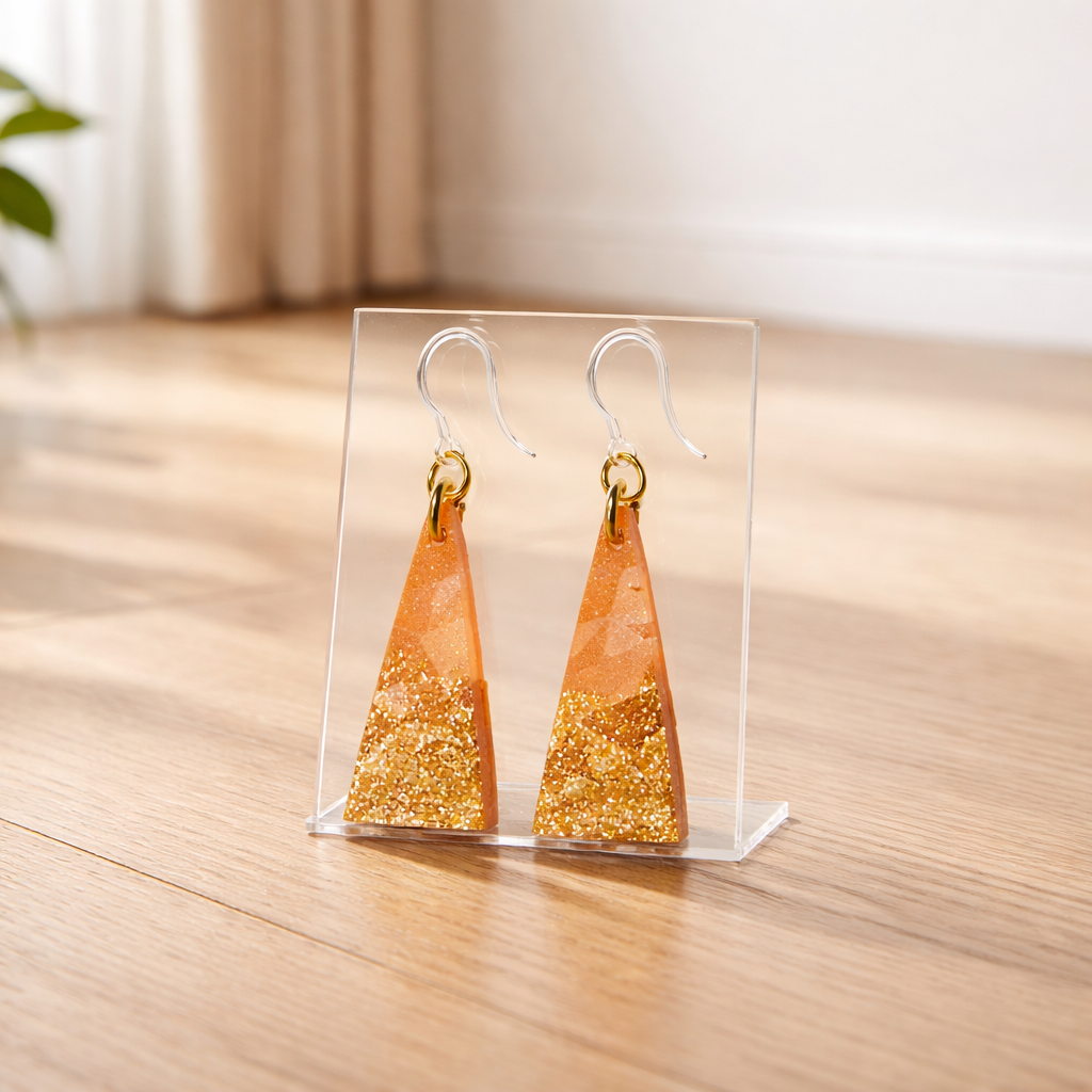A hypo-allergenic earring. Unique. Handmade. One of a kind. To enhance your beauty.    K02