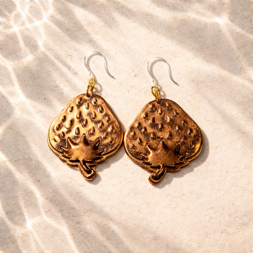A hypo-allergenic earring. Unique.Handmade.One of a kind. Made especially for you !      K04