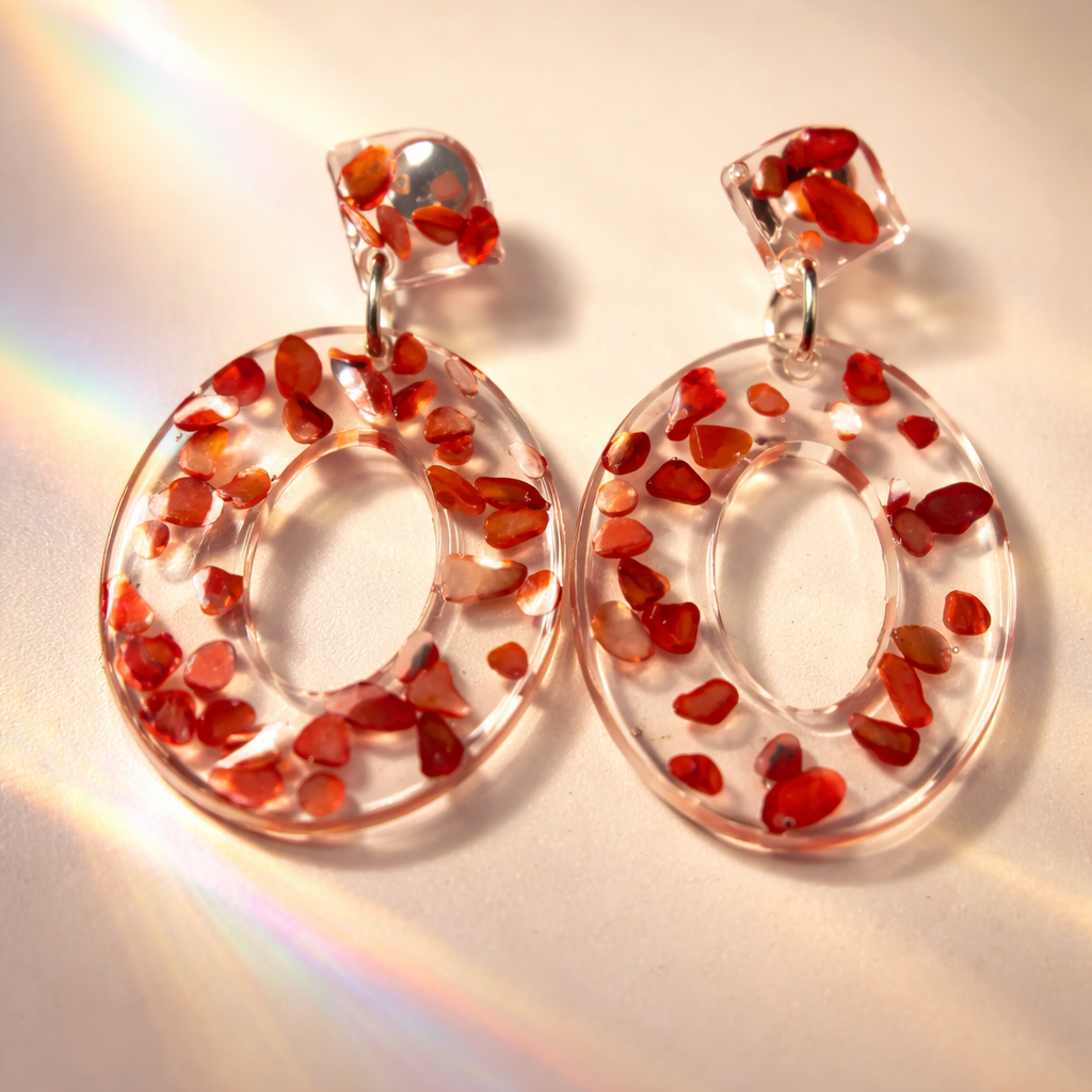 Handmade earring with real seashell pieces. Unique. One of a kind. not to be repeated.   A03