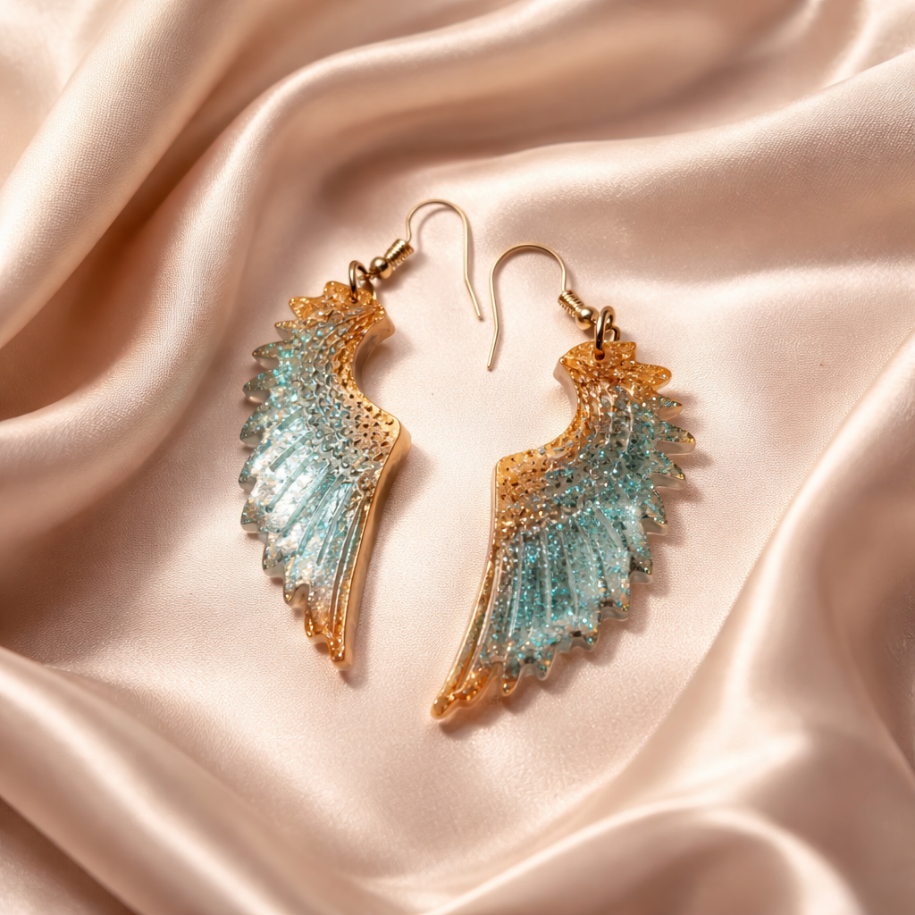 AAH !  Cleopatra colours for this unique  handmade earring. One of a kind. Just for you. never to be repeated again .    A10