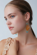 A hypo-allergenic earring. Handmade unique one of a kind . Gold plated hooks . Spread your wings.   K08