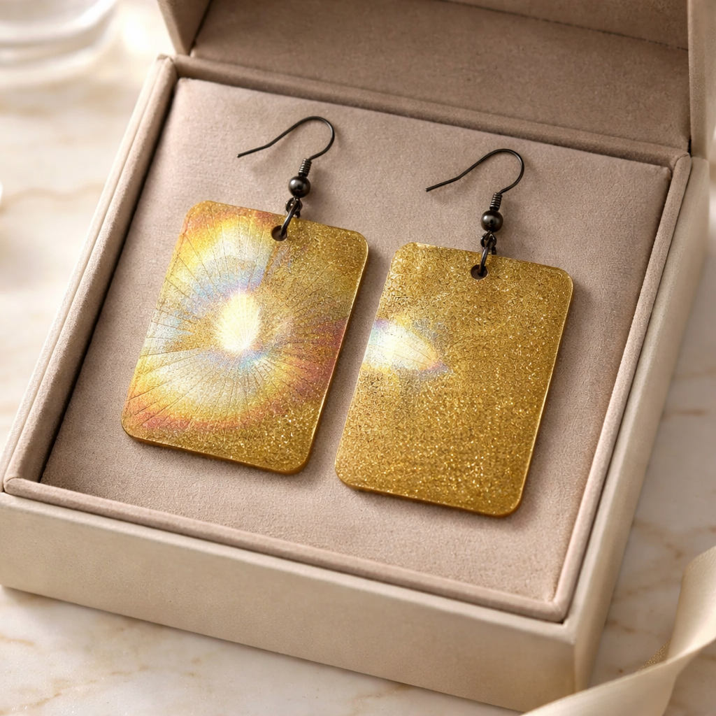 Unique, Handmade earring. Classic shape. one of a kind. not to be repeated. Especially for you !     E07