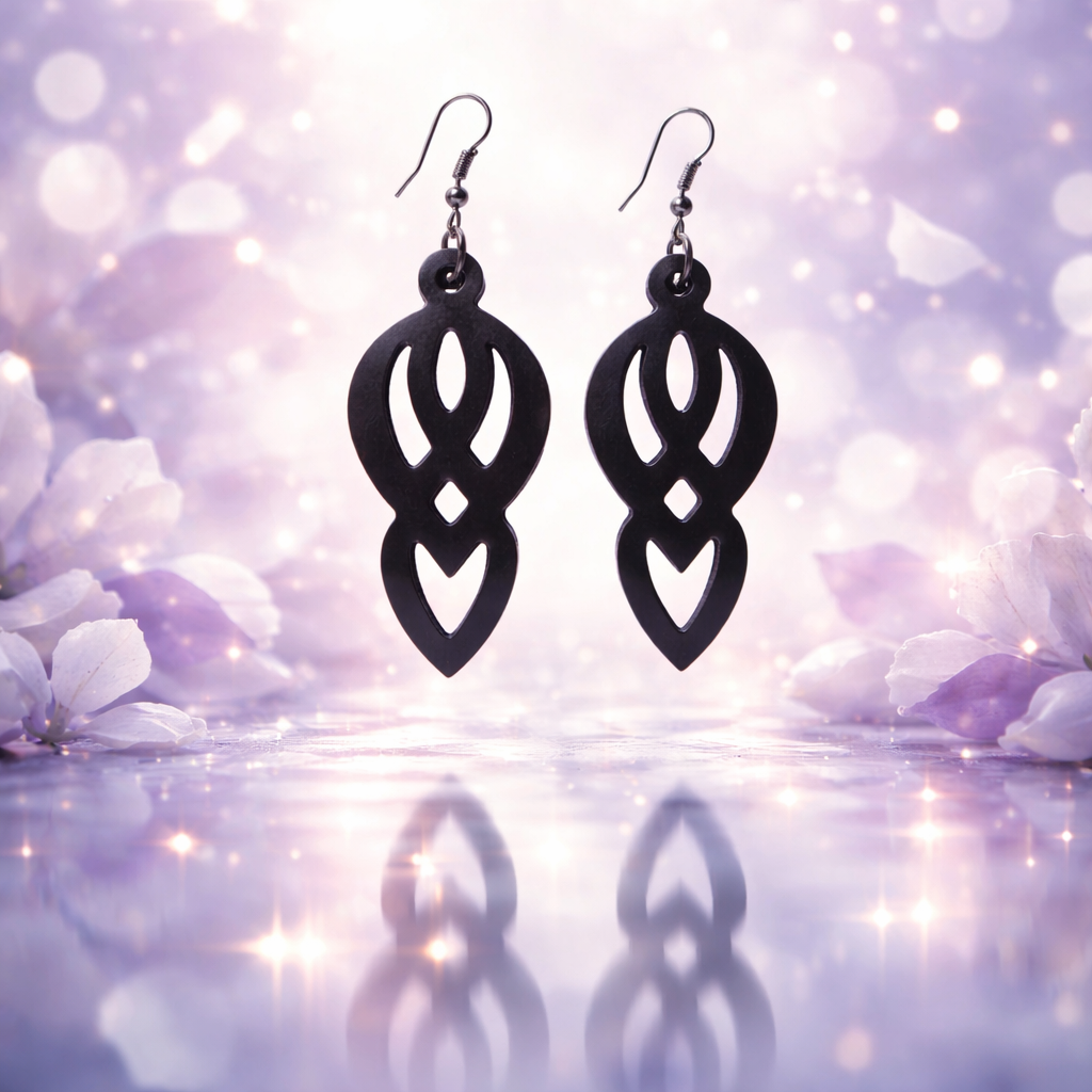 Unique. Handmade earring. One of a kind. Not to be repeated. Reflects many colours. Made for you !      E5