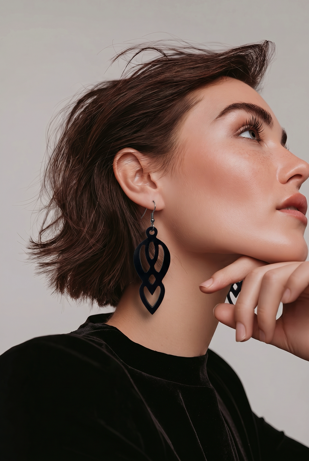 Unique. Handmade earring. One of a kind. Not to be repeated. Reflects many colours. Made for you !      E5