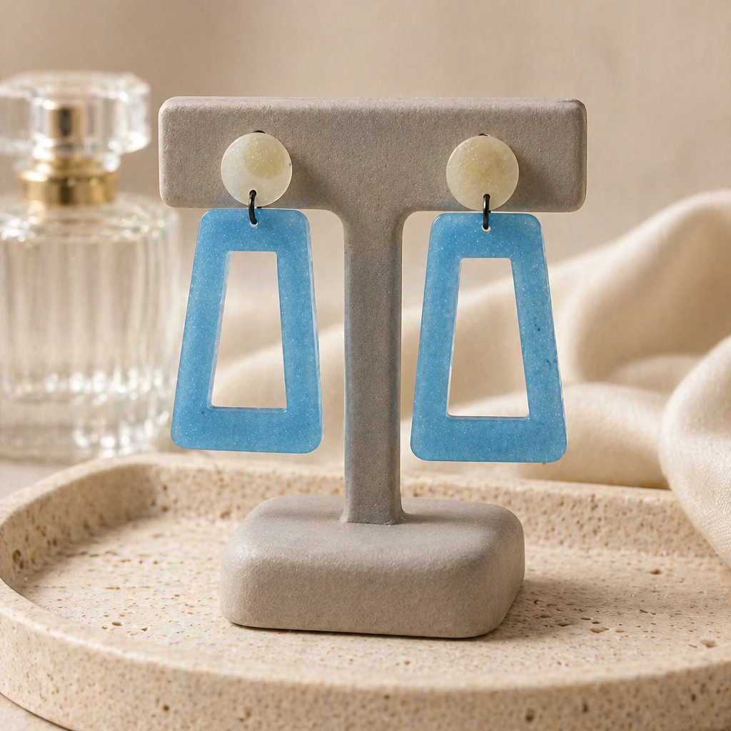 Party earring. glow in the dark, glow in UV lights.Unique handmade earring. Never to be repeated again . Make it yours.        D05