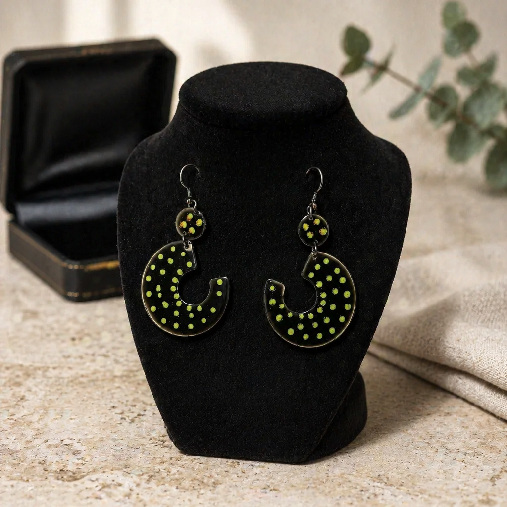 Cool and unique handmade earrings. One of a kind. Never to be repeated again.      C09