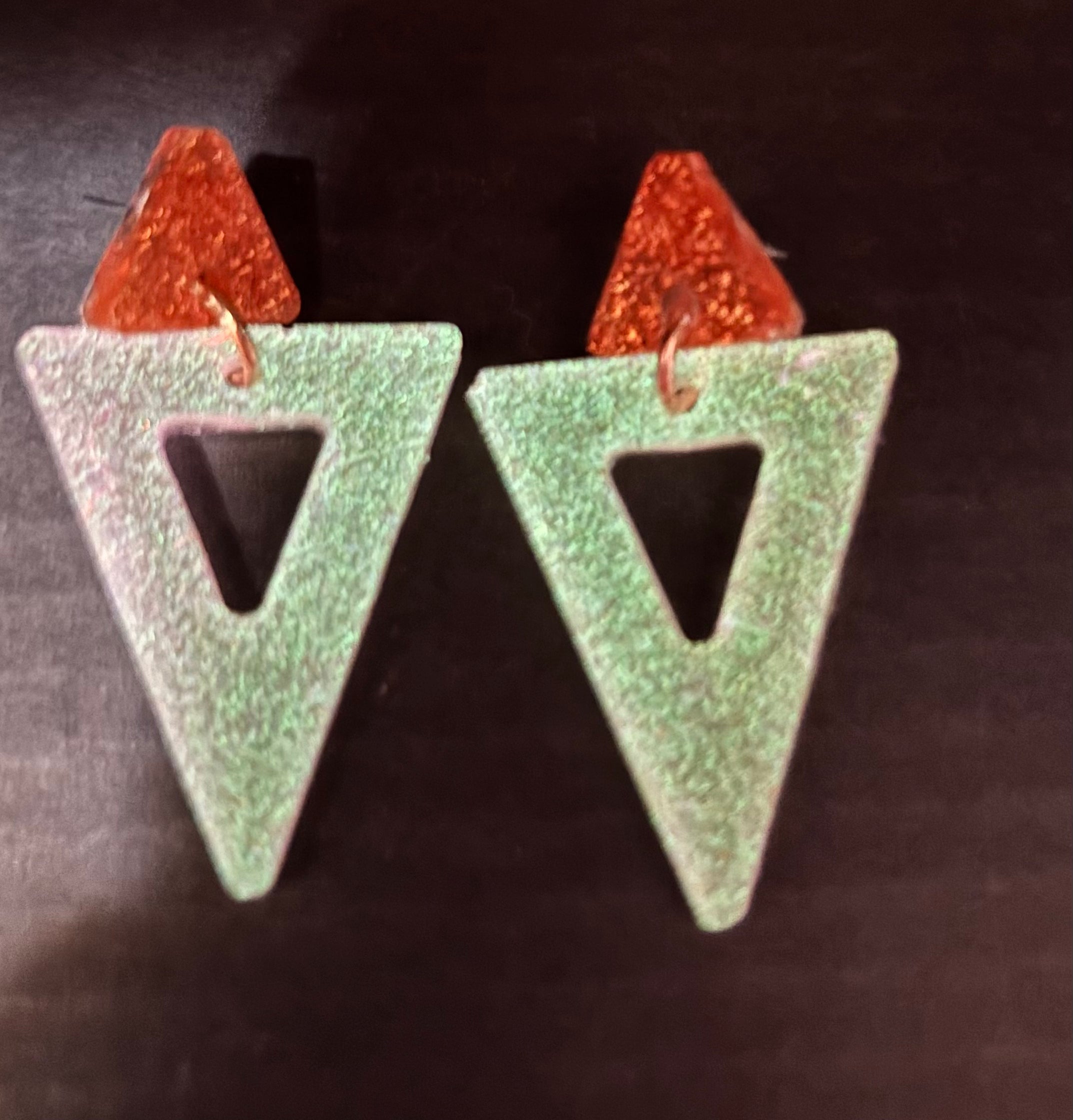 Glow in the dark handmade earring. Unique. One of a kind. Never to be repeated         C08