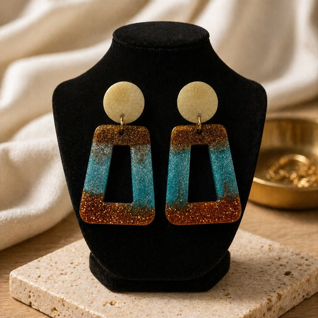 Gorgeous handmade earring for a gorgeous lady. Unique, One of a kind. Never to be repeated.    C04