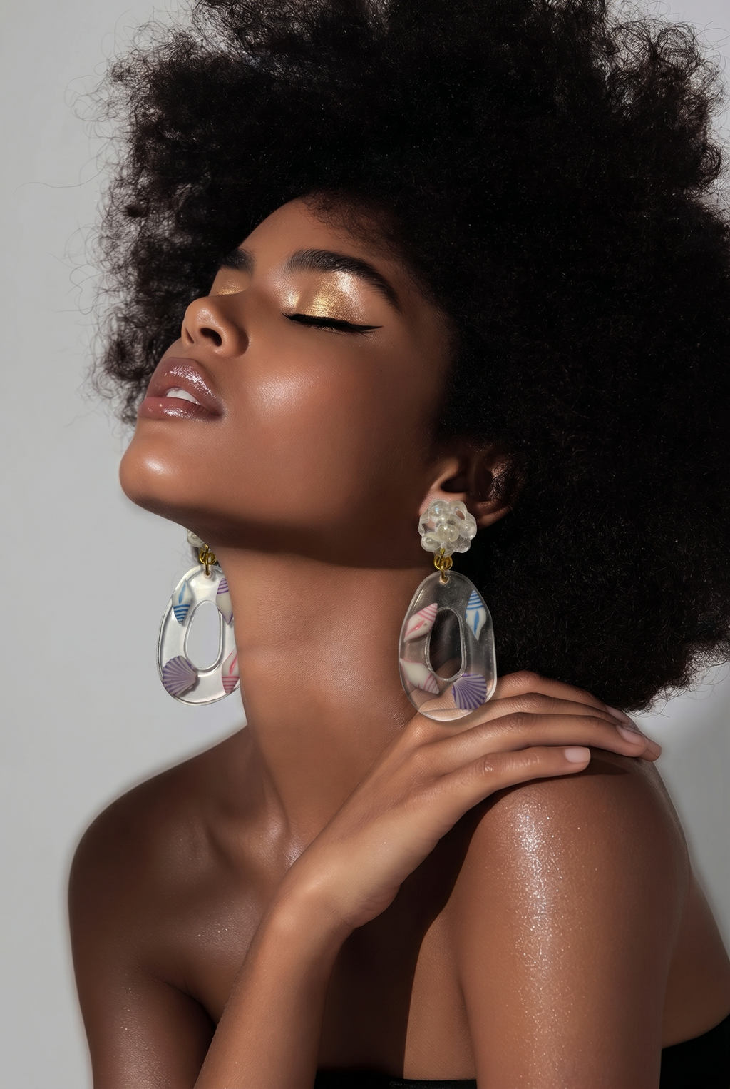 Stylish and Funky unique handmade earring with a sparkle. One of a kind. never to be repeated again.    C03