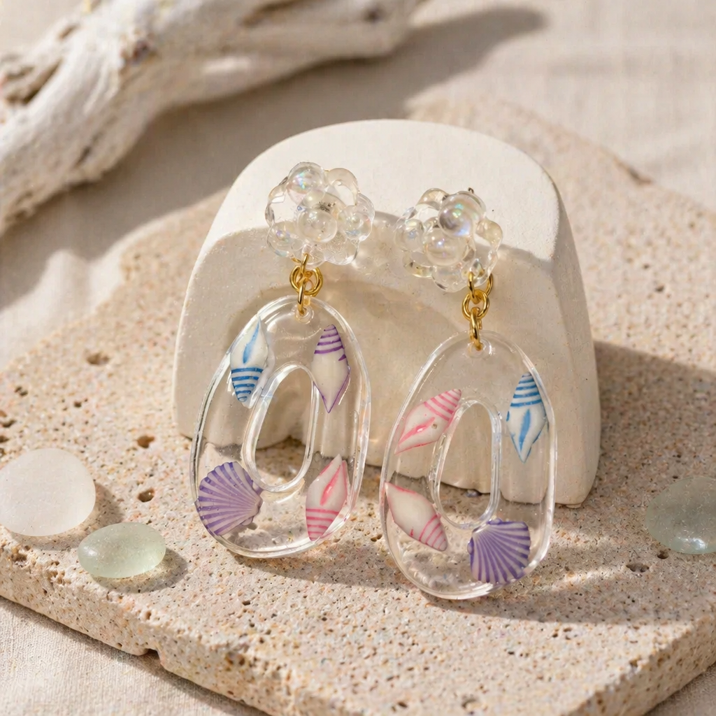 Stylish and Funky unique handmade earring with a sparkle. One of a kind. never to be repeated again.    C03