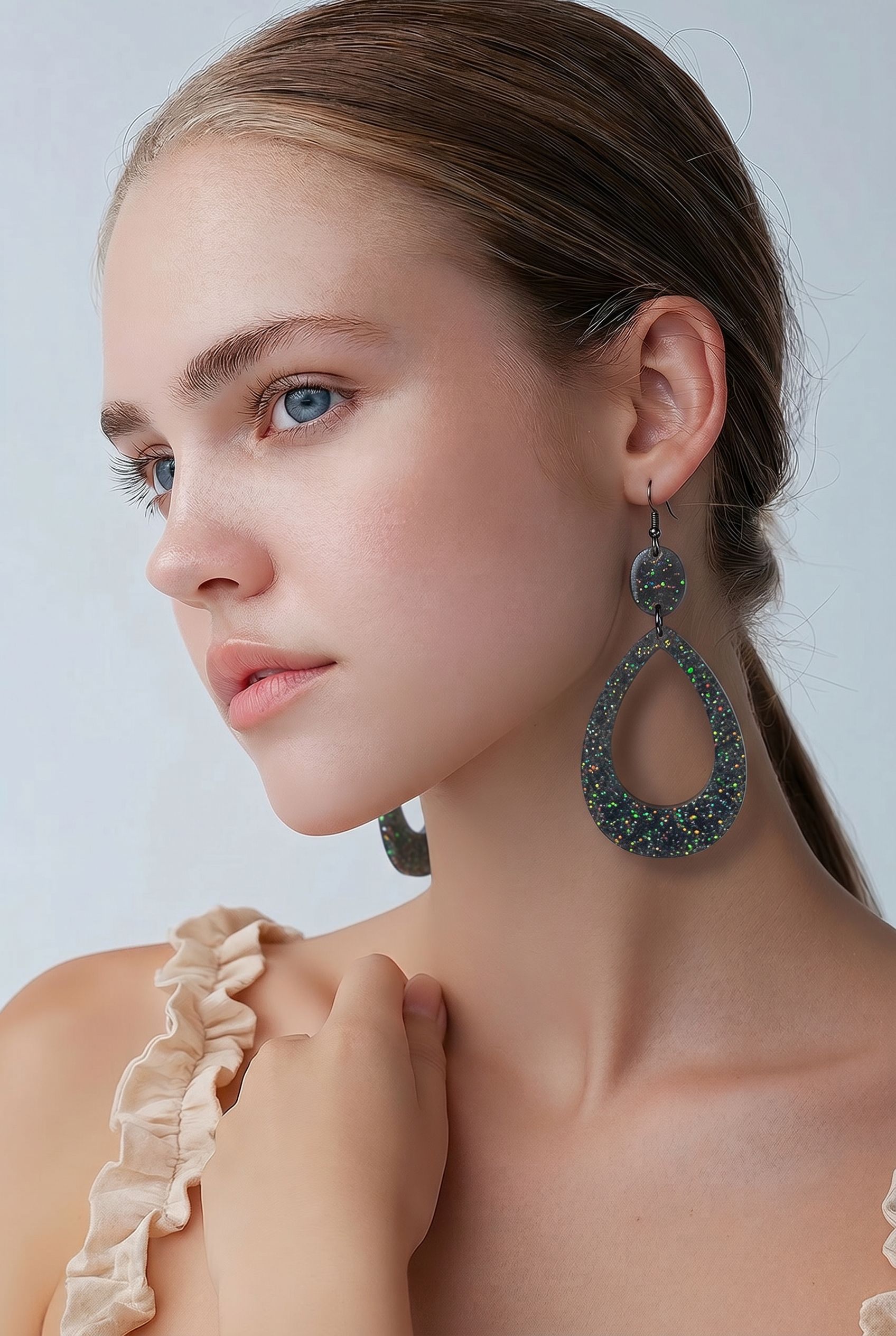 Elegant handmade earring.Unique.One of a kind. never to be repeated. Made for that special event.  K15