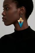 A bold eye-catching pair, designed to standout whilst lightweight, UV reflective (great party earring) and fitted with hypo-allergenic hooks to be comfortable for all day and the party tonight. L01