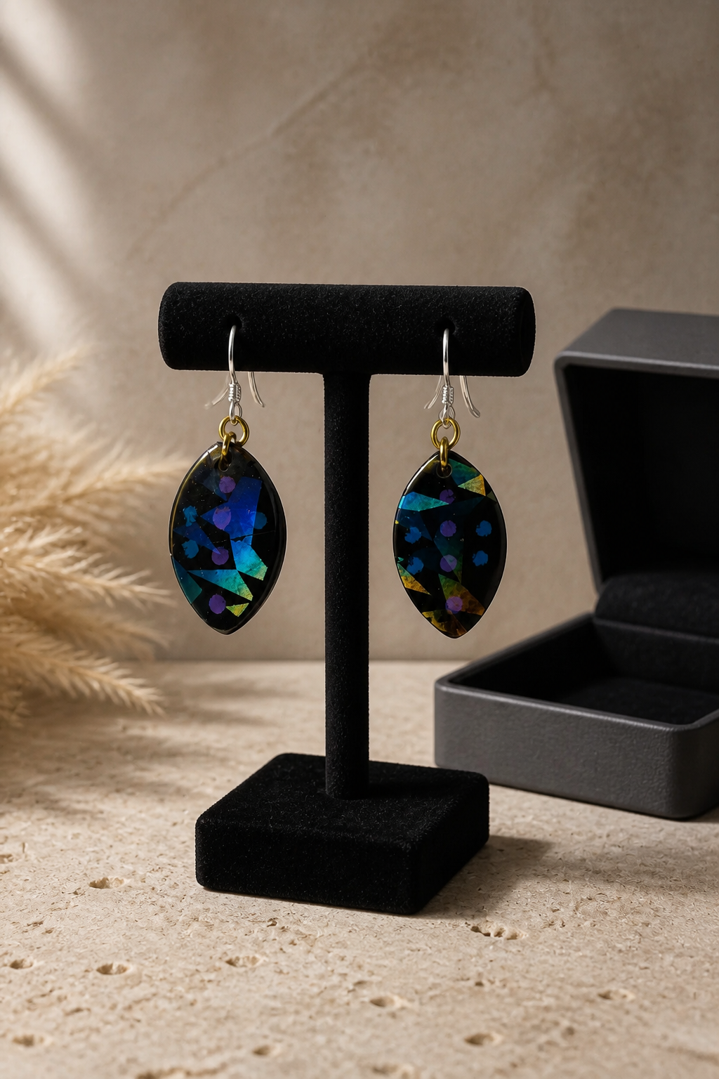 A gorgeous handmade resin earring to stand out beautifully. Guaranteed to turn heads.  H05