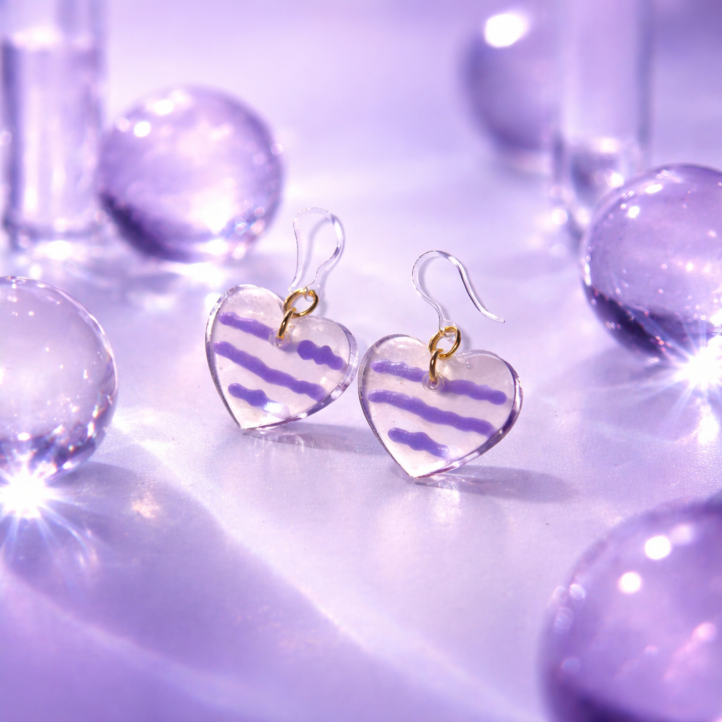 An elegant handmade earring with a modern artistic finish and hypo-allergenic hooks, made to turn heads.  M03