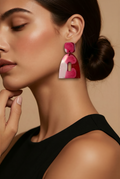 Stylish, sophisticated,stunning handmade earrings. UV Glow to make it a funky party earring.  M07