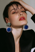 A bold pink and blue eye catching earring, crafted for everyday elegance. Stand out and enjoy !  M10