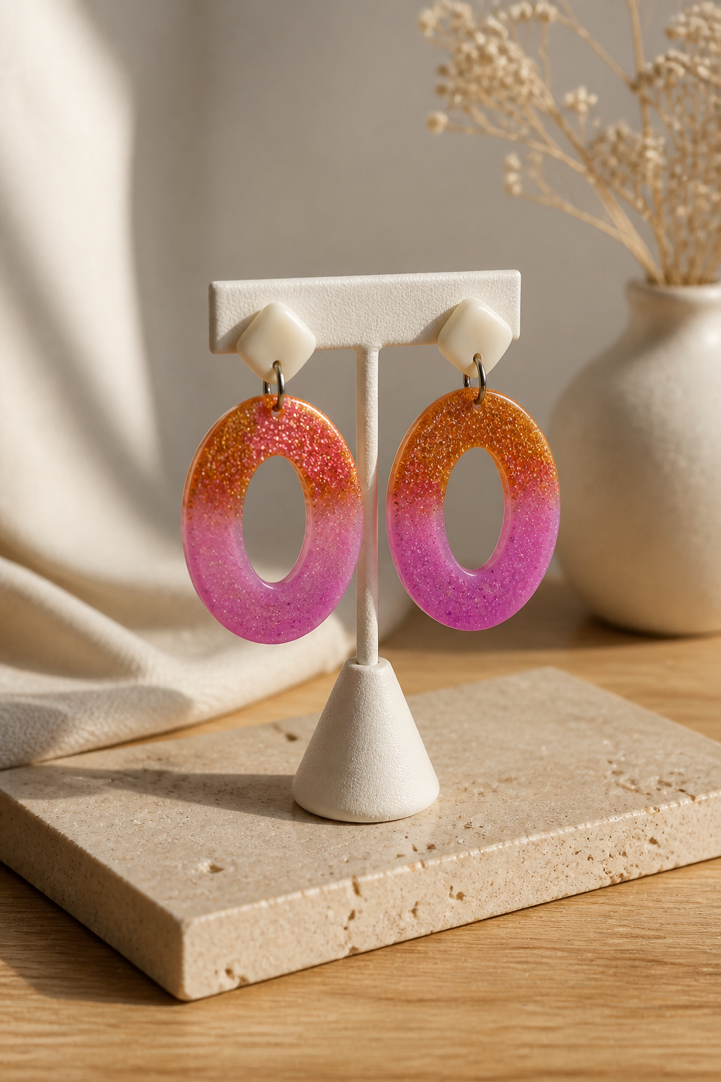 Stylish handmade funky party earring with a modern artistic finish   P09