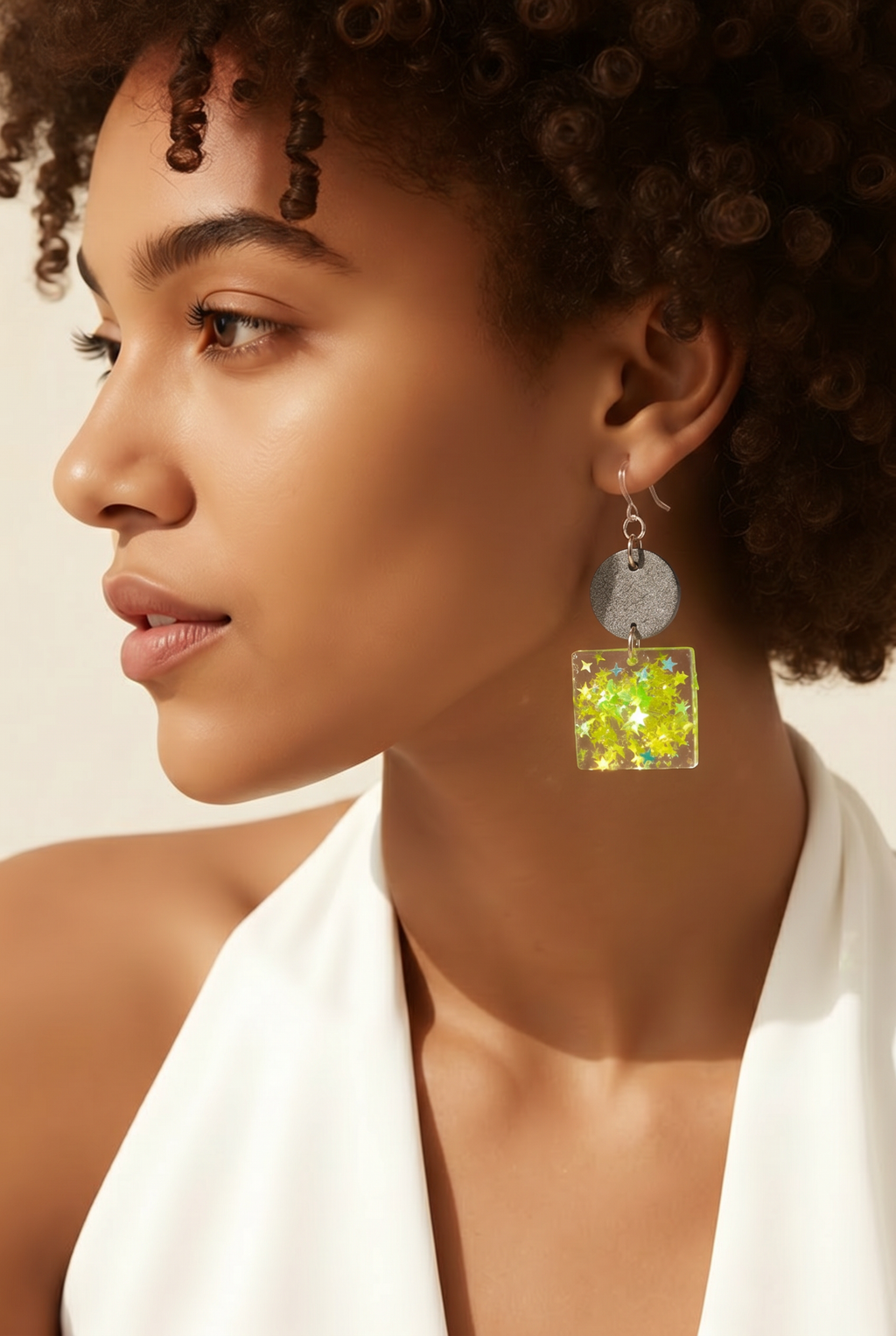 Cool,glam and funky stylish  uv glow handmade earrings. Crafted to turn heads. Ready to enhance your collection.  R014
