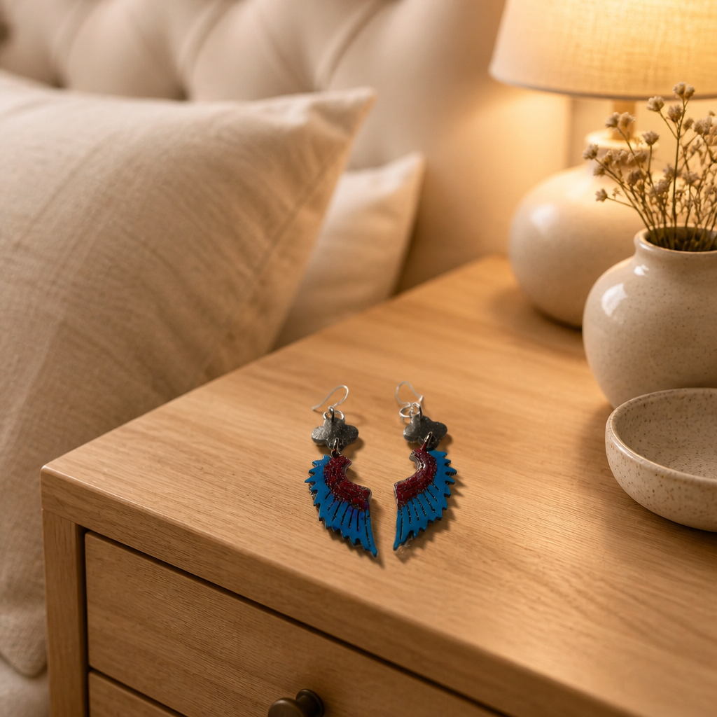 A cool funky elegant glam party earring designed to impress and turn heads . Be the talk of town with this set . S06