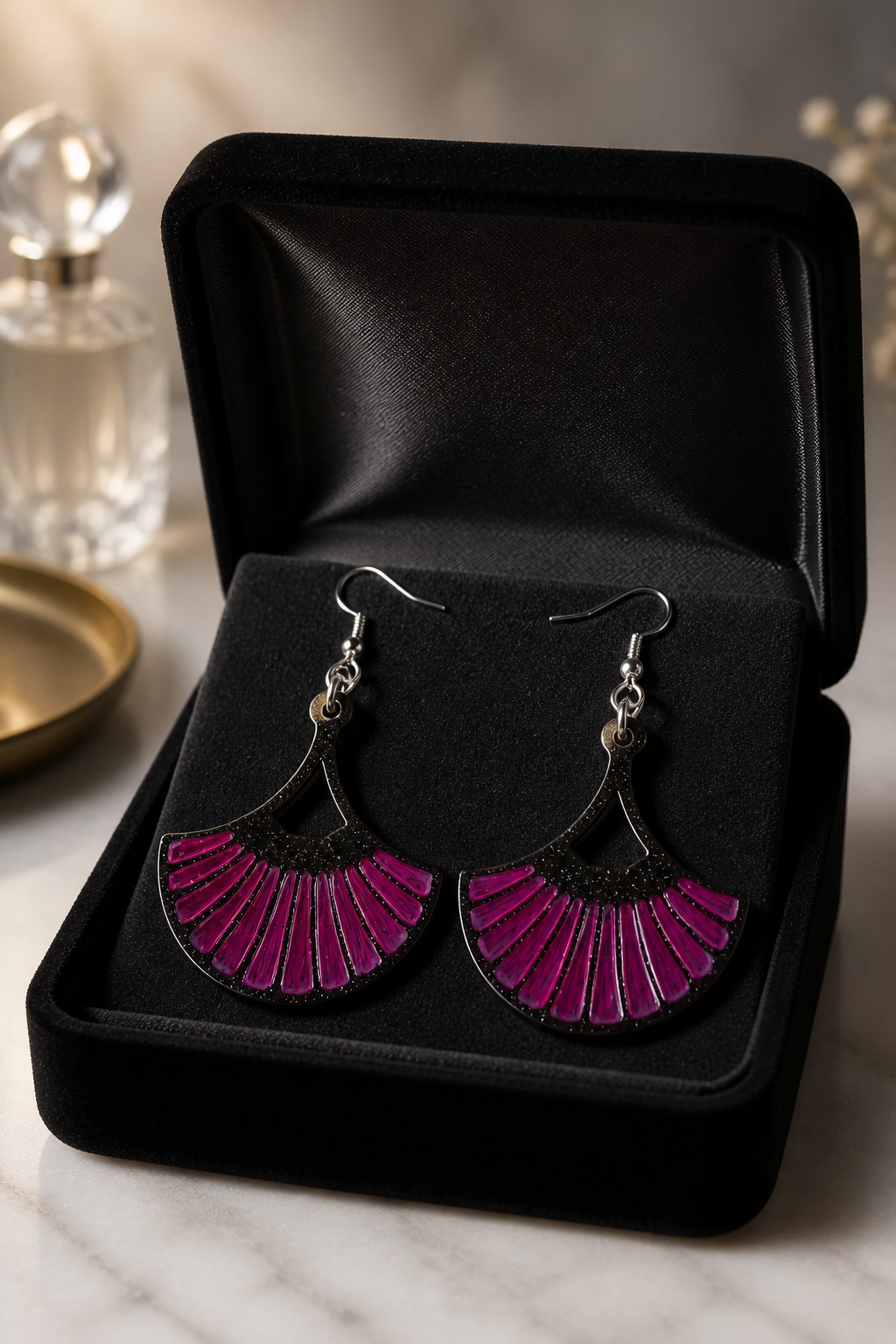 Cool funky glam elegant handmade earrings. One of a kind not to be repeated. Make it yours !   S14