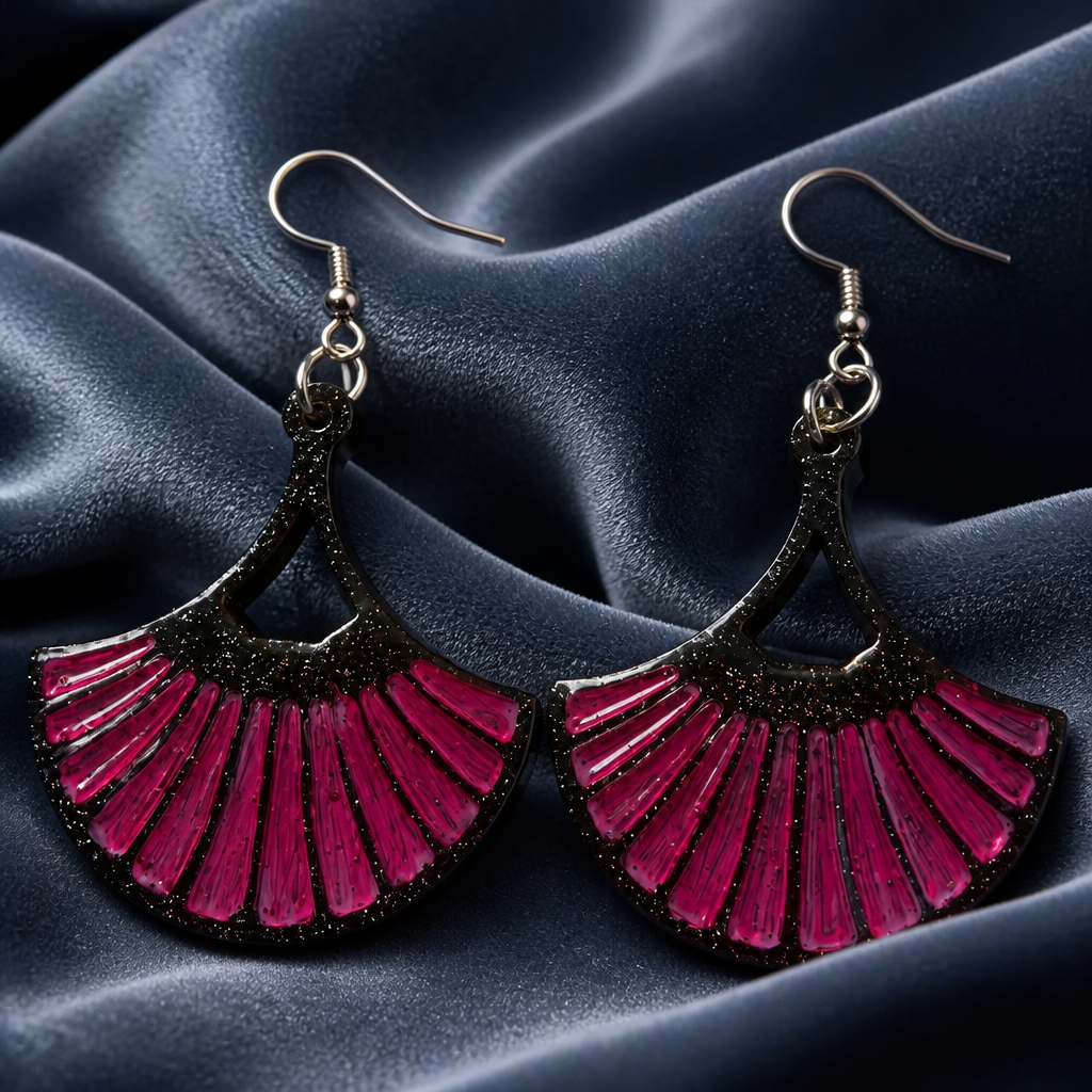 Cool funky glam elegant handmade earrings. One of a kind not to be repeated. Make it yours !   S14