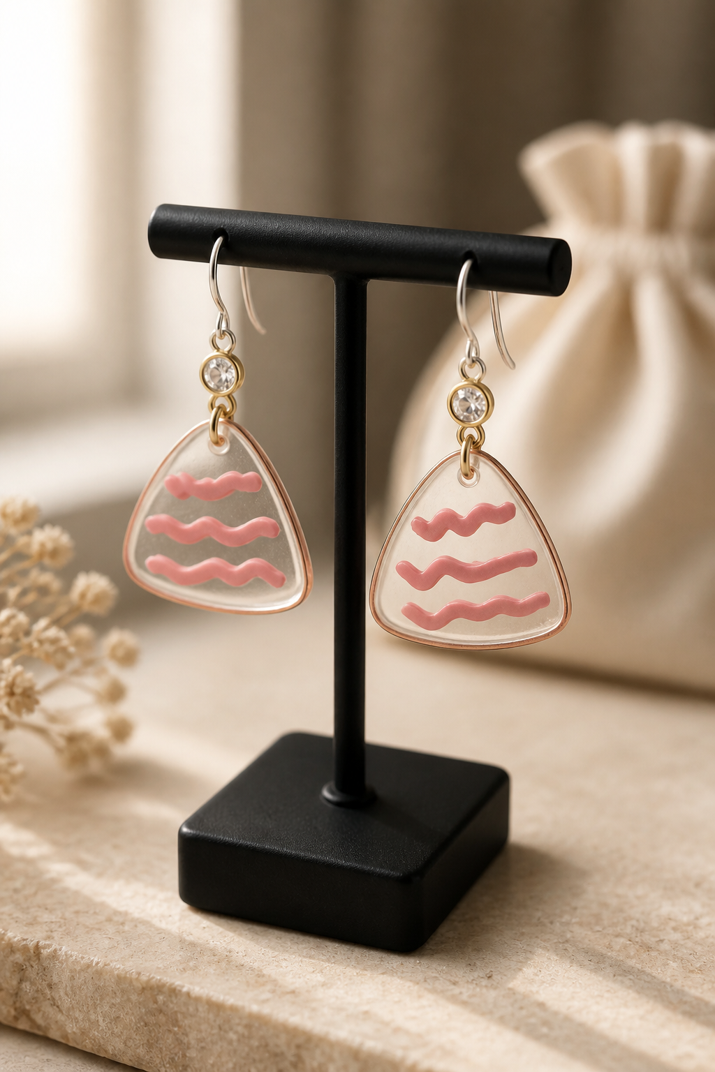 Cool funky modern handmade earrings , glam your collection with these T07