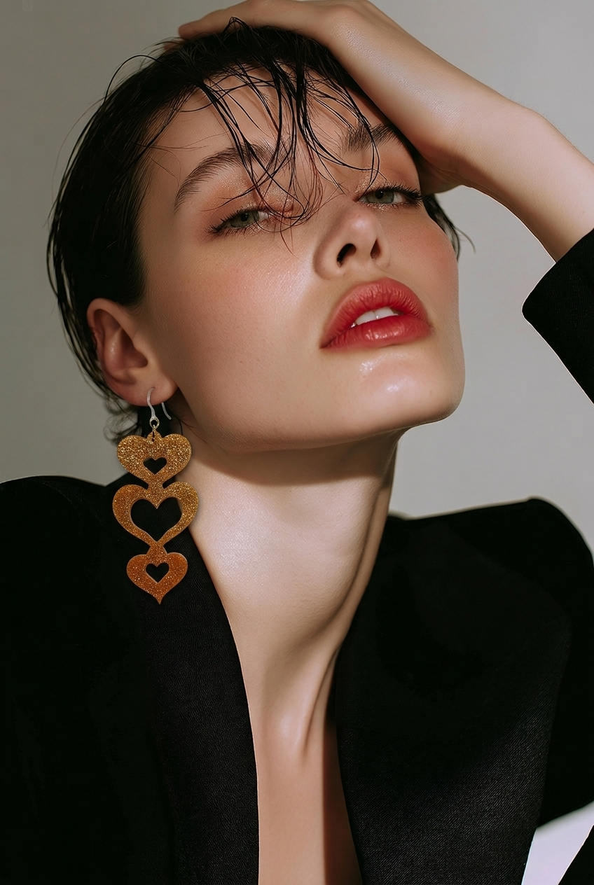 Funky stylish handmade earrings with comfy hypo-allegenic hooks. Turn heads and enjoy the attention.  T6
