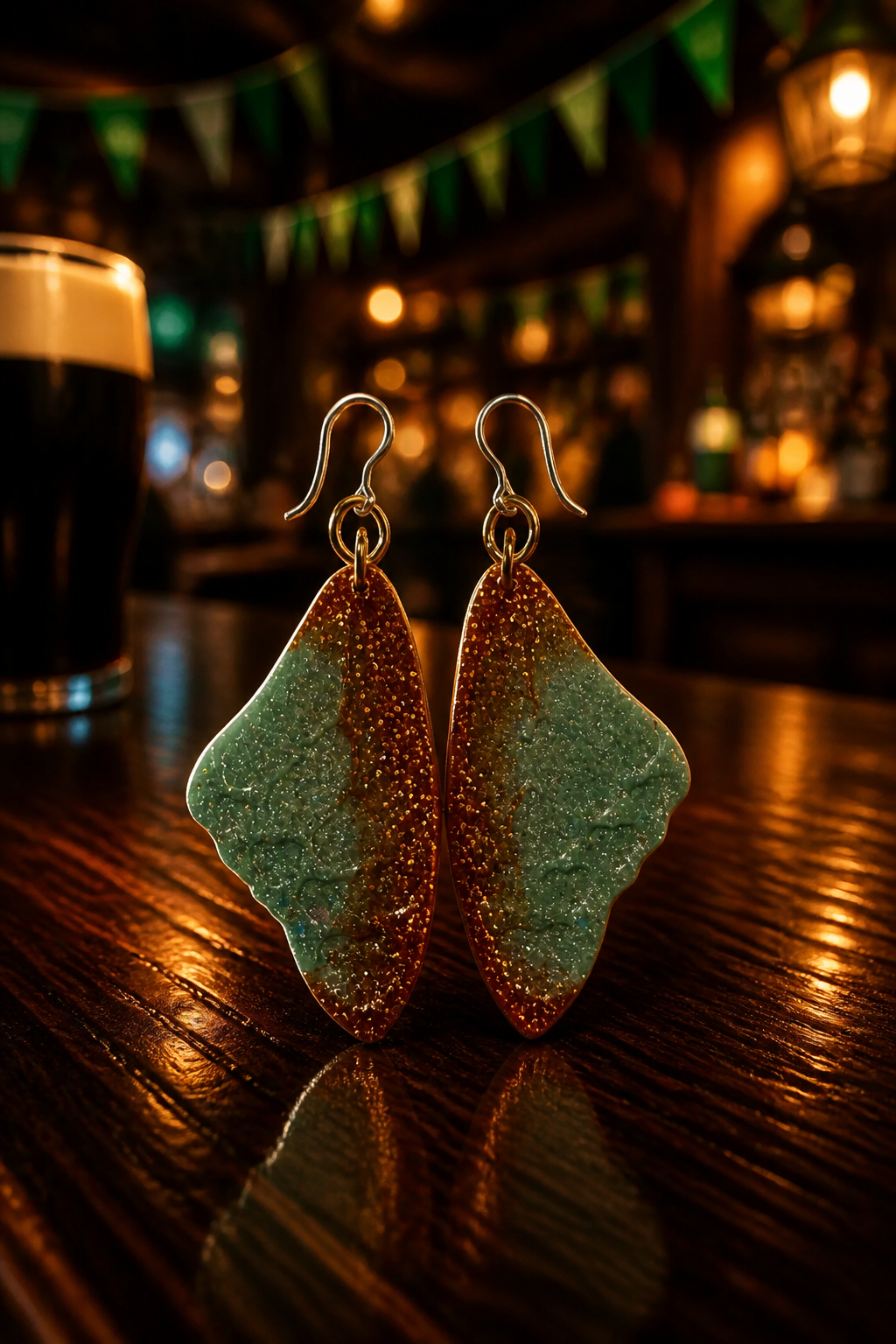 A cool funky glam handmade earring. Made to enjoy wearing, light weight and hypoallergenic.  T012