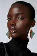 A cool funky glam handmade earring. Made to enjoy wearing, light weight and hypoallergenic.  T012