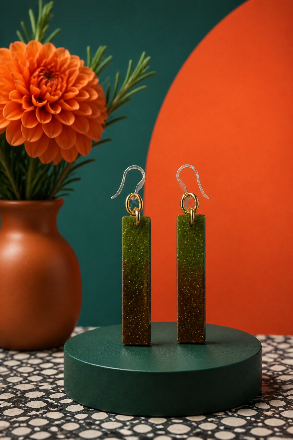 Cool sophisticated elegance , handmade earrings that stand out and turn heads. Enjoy wearing beauty !  T014