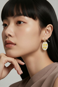 A beautiful elegant sophisticated handmade earring. Crafted to be enjoyed ! Lightweight and comfy. make it yours  T013