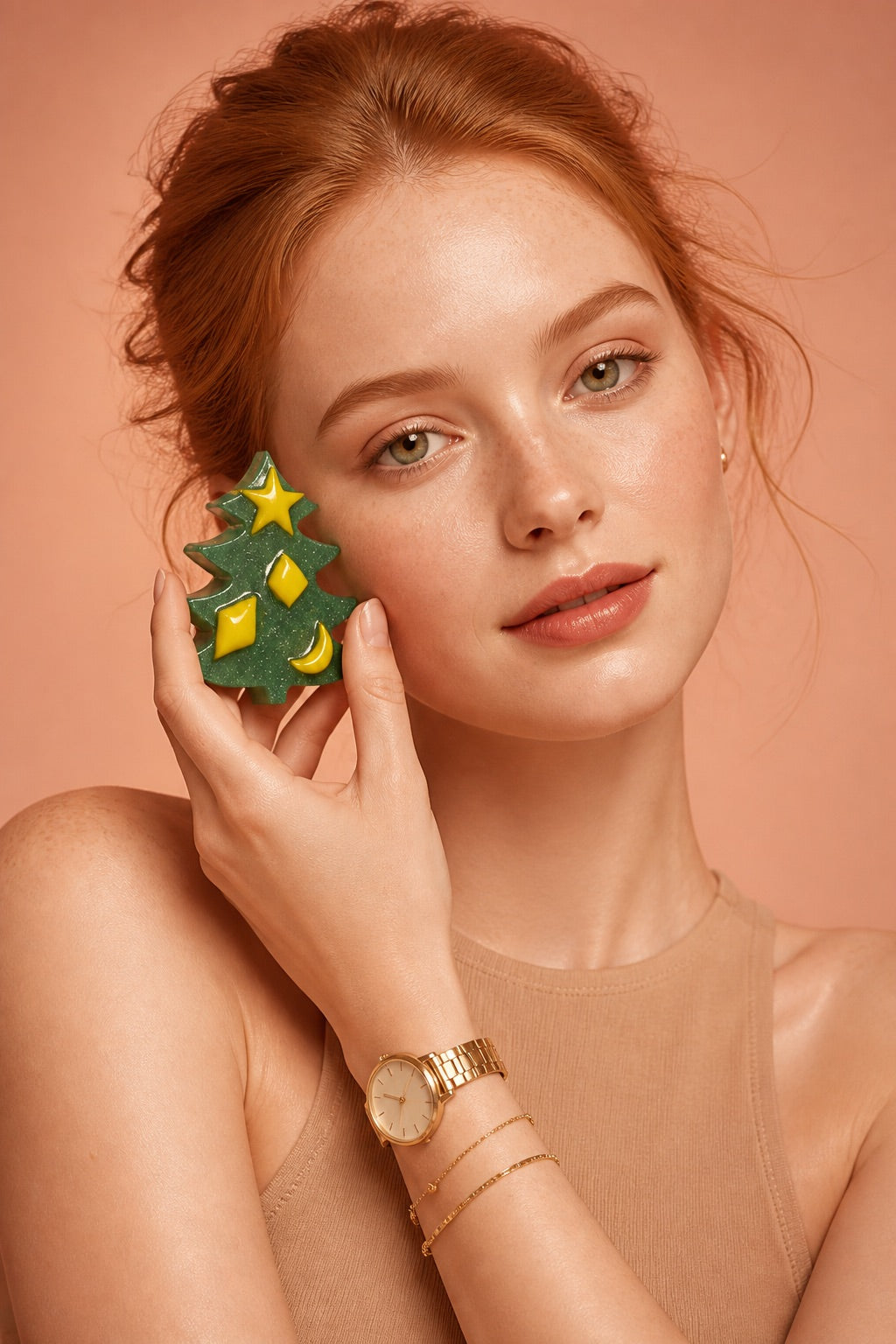 Brooches : Cool funky handmade Christmas brooch. Made to be joyful and merry. Stand out with this one . BR022