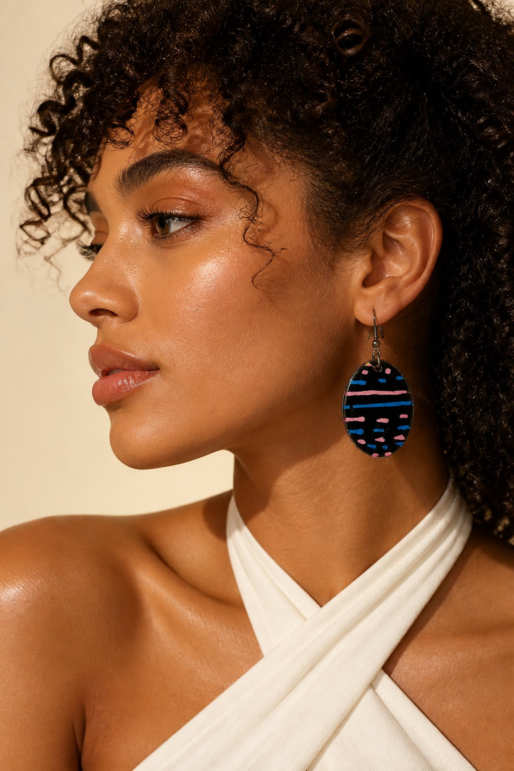 Gorgeous funky handmade earrings. Stand out in the crowd and be the center of attraction with this set. V08