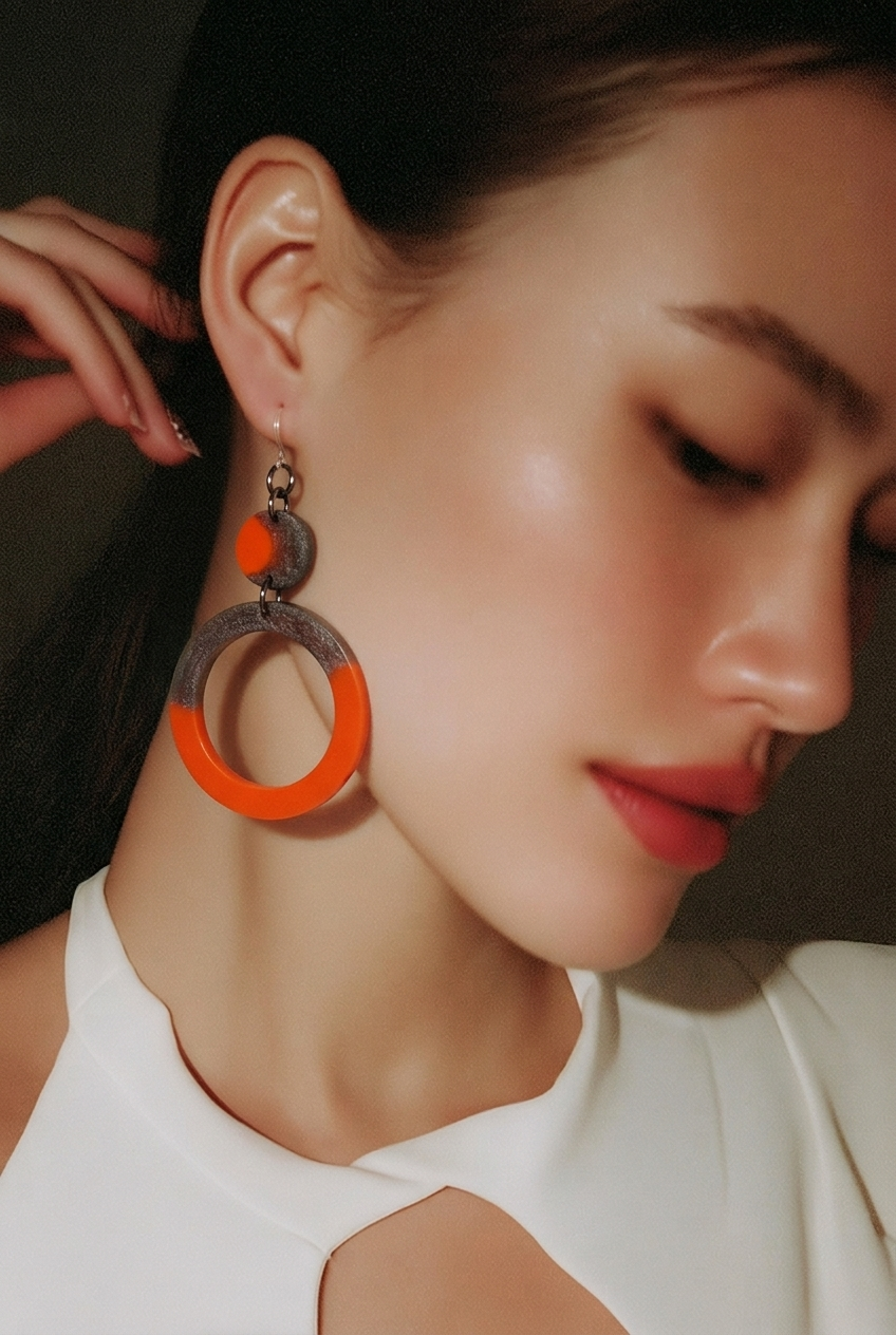 You will be hearing compliments in surround sound wearing these unique handmade earrings. One of a kind. A WOW for your collection.    H10