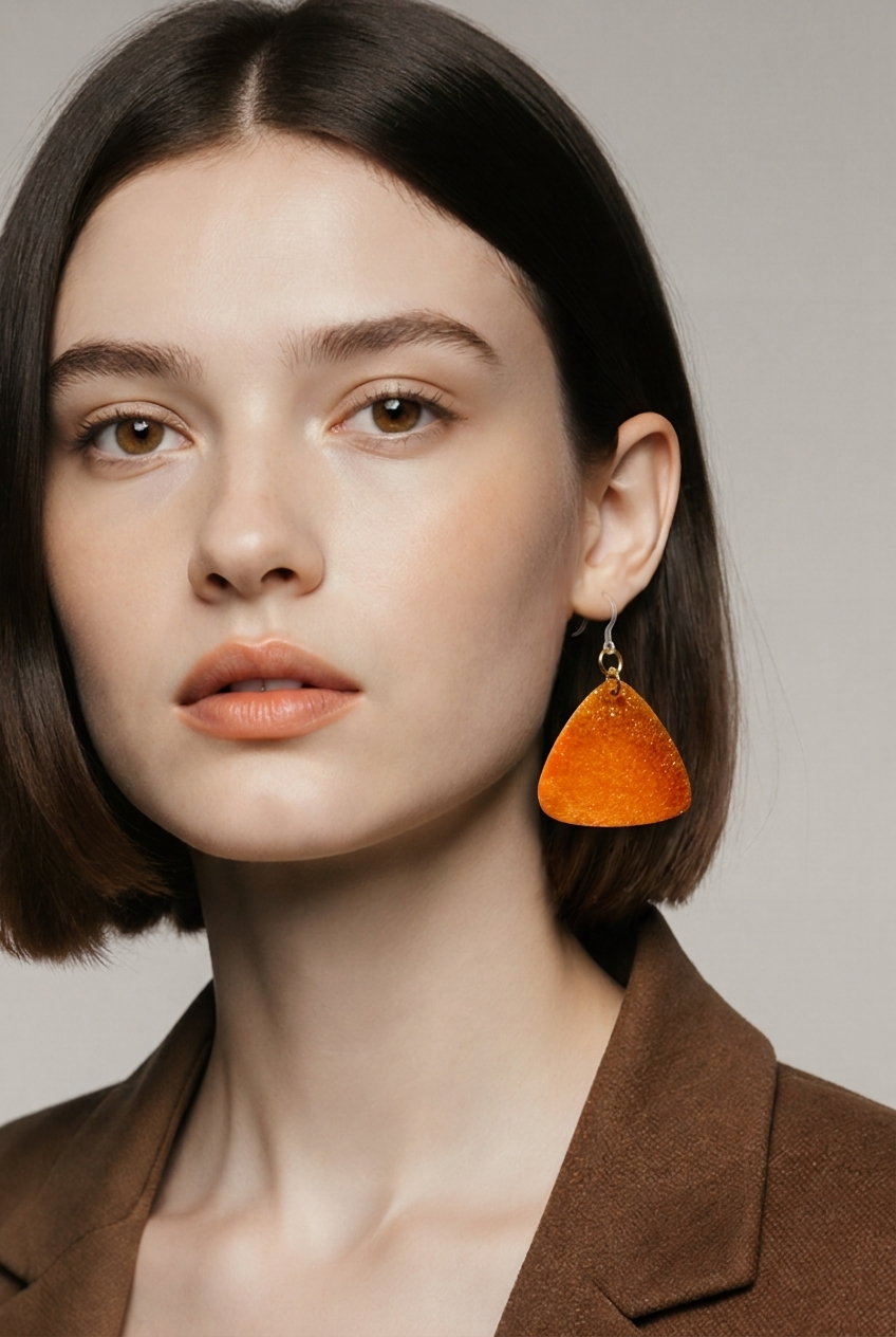 A beautiful beauty . Your earlobes are ready for their close-up with these unique hypo-allergenic handmade earrings. One of a kind. Perfect for your collection.     H08