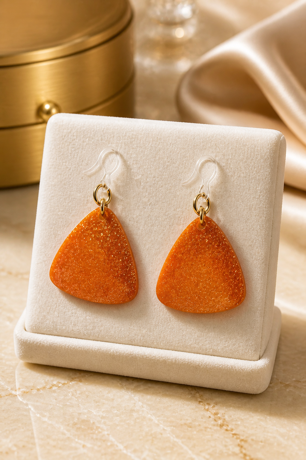 A beautiful beauty . Your earlobes are ready for their close-up with these unique hypo-allergenic handmade earrings. One of a kind. Perfect for your collection.     H08