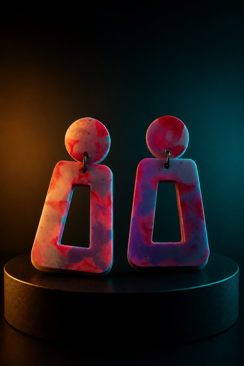 You know you deserve this . Cool funky glow in the dark and UV lights handmade earrings. One of a kind. Never to be repeated. A must for your collection.     H07