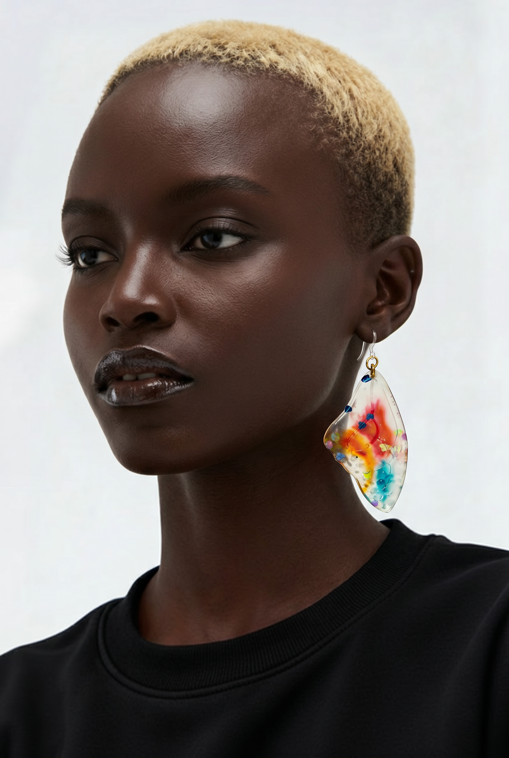 A cool funky hypo-allergenic handmade earring. You didn't ask for them , but you deserve them because you need them ! Take them home .    H01