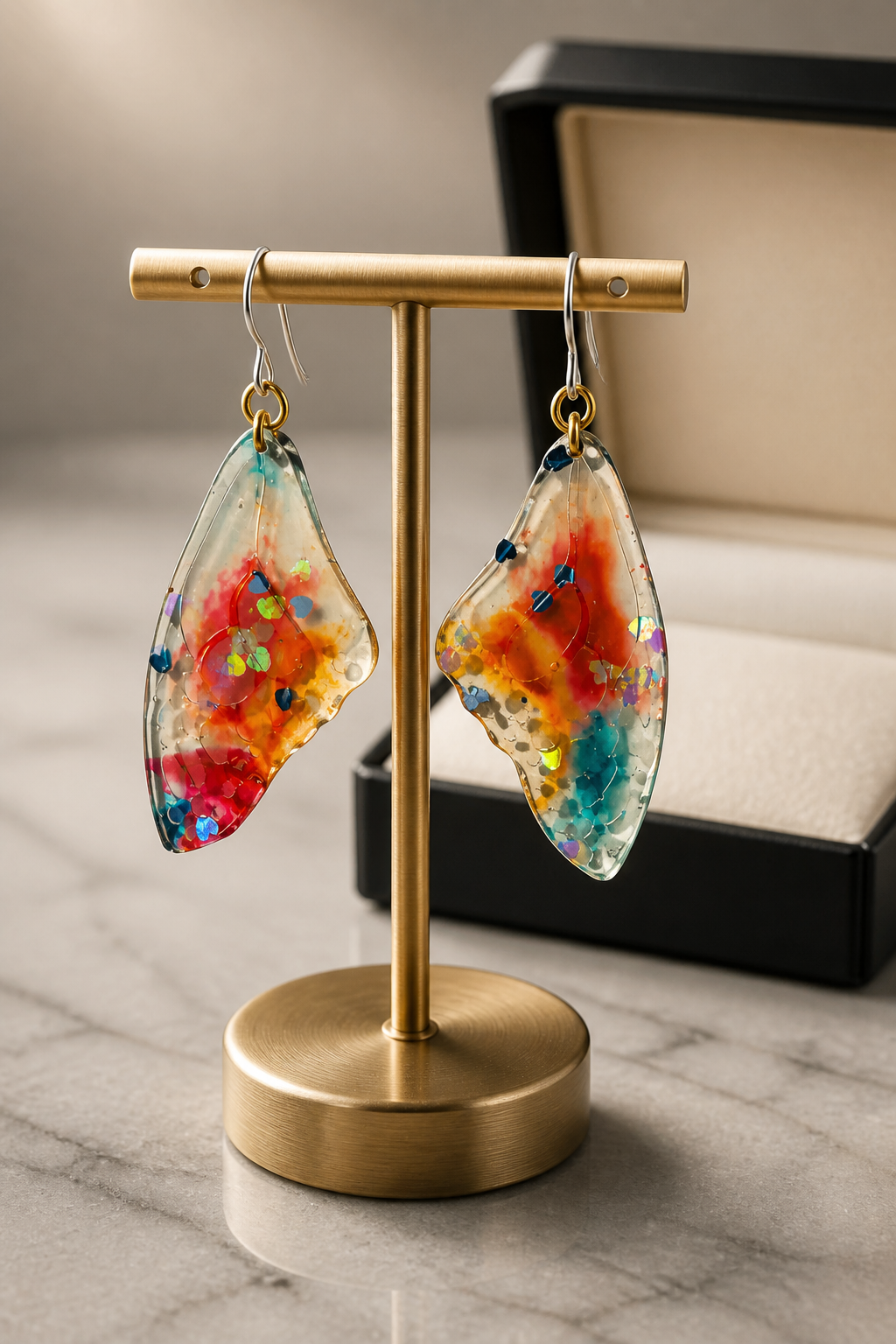 A cool funky hypo-allergenic handmade earring. You didn't ask for them , but you deserve them because you need them ! Take them home .    H01