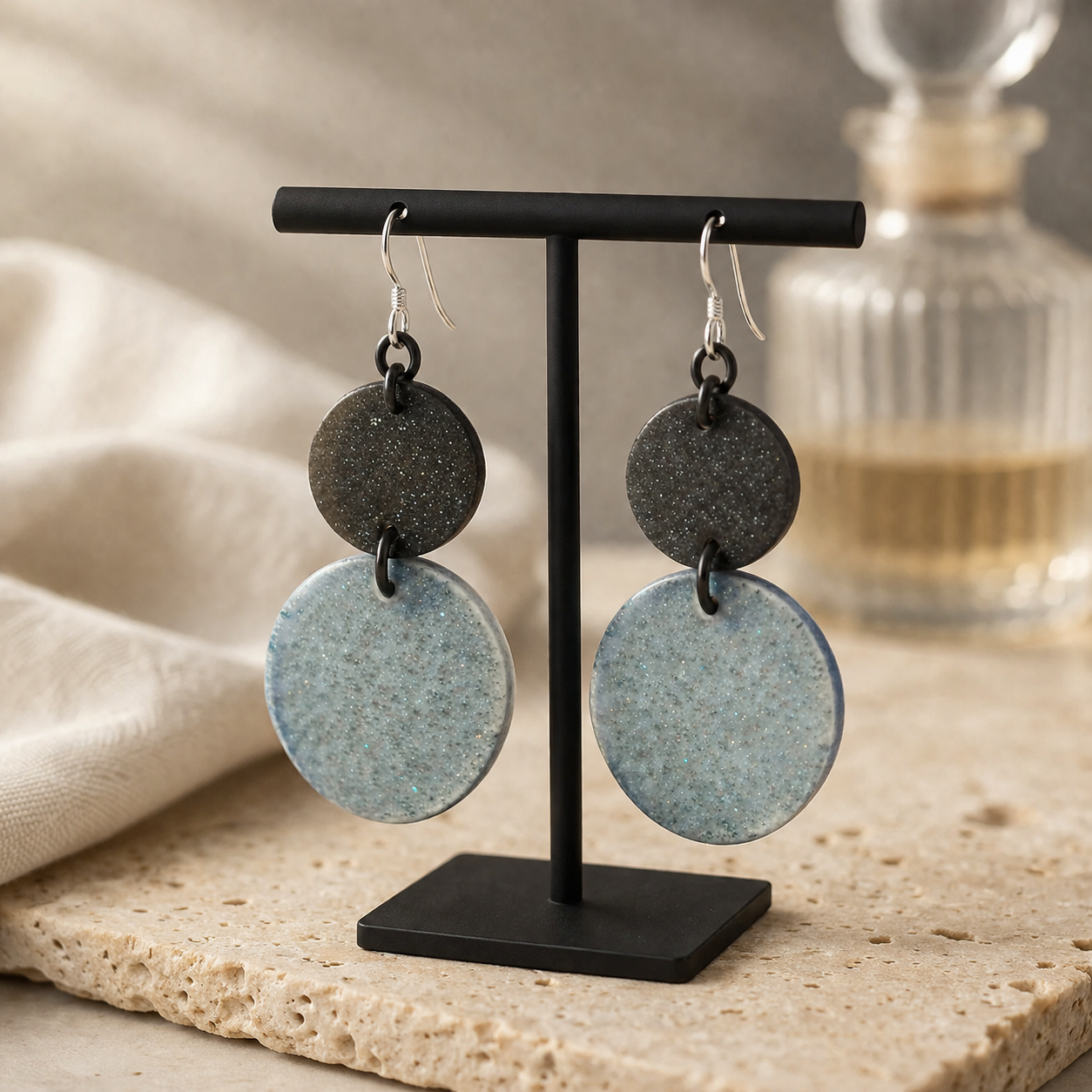Beautiful elegance. A hypo-allergenic handmade earring.You know you deserve this set, so make it yours before it is gone . only one set made.      G10